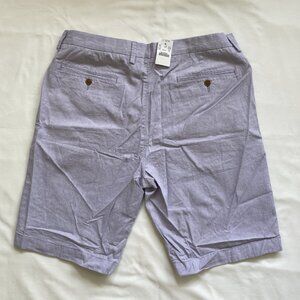 J. Crew Factory 11" linen-cotton purple shorts (NWT)